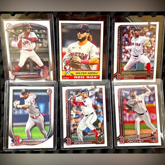 2025 Bowman & Topps Series 2 Baseball-Boston Red Sox set of 6 - Picture 1 of 2